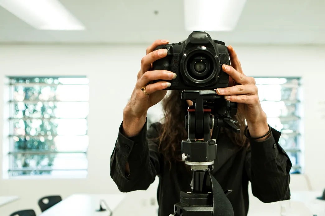 Corporate photography on set